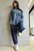 Original Hippie Sweatsshirt Vintage Wash Denim
